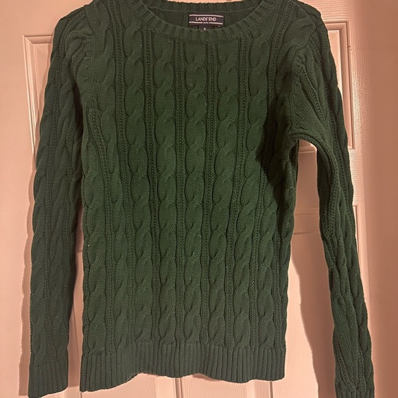 Lands' End Sweaters - Lands' End Green Cable Knit Sweater